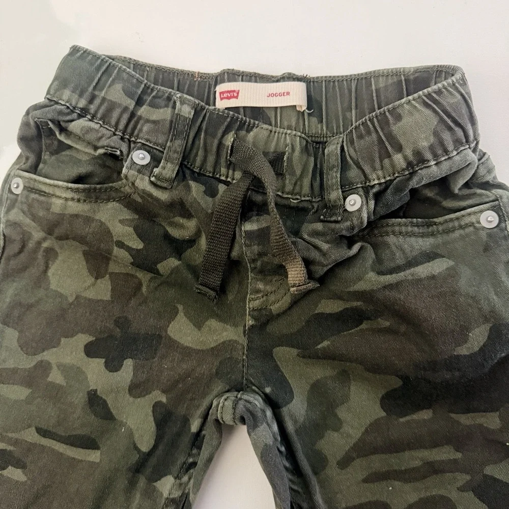 LEVIS Jeans Camo Pants Slim Fit Stretch Boy's Twill Jogger Green Camouflage 6